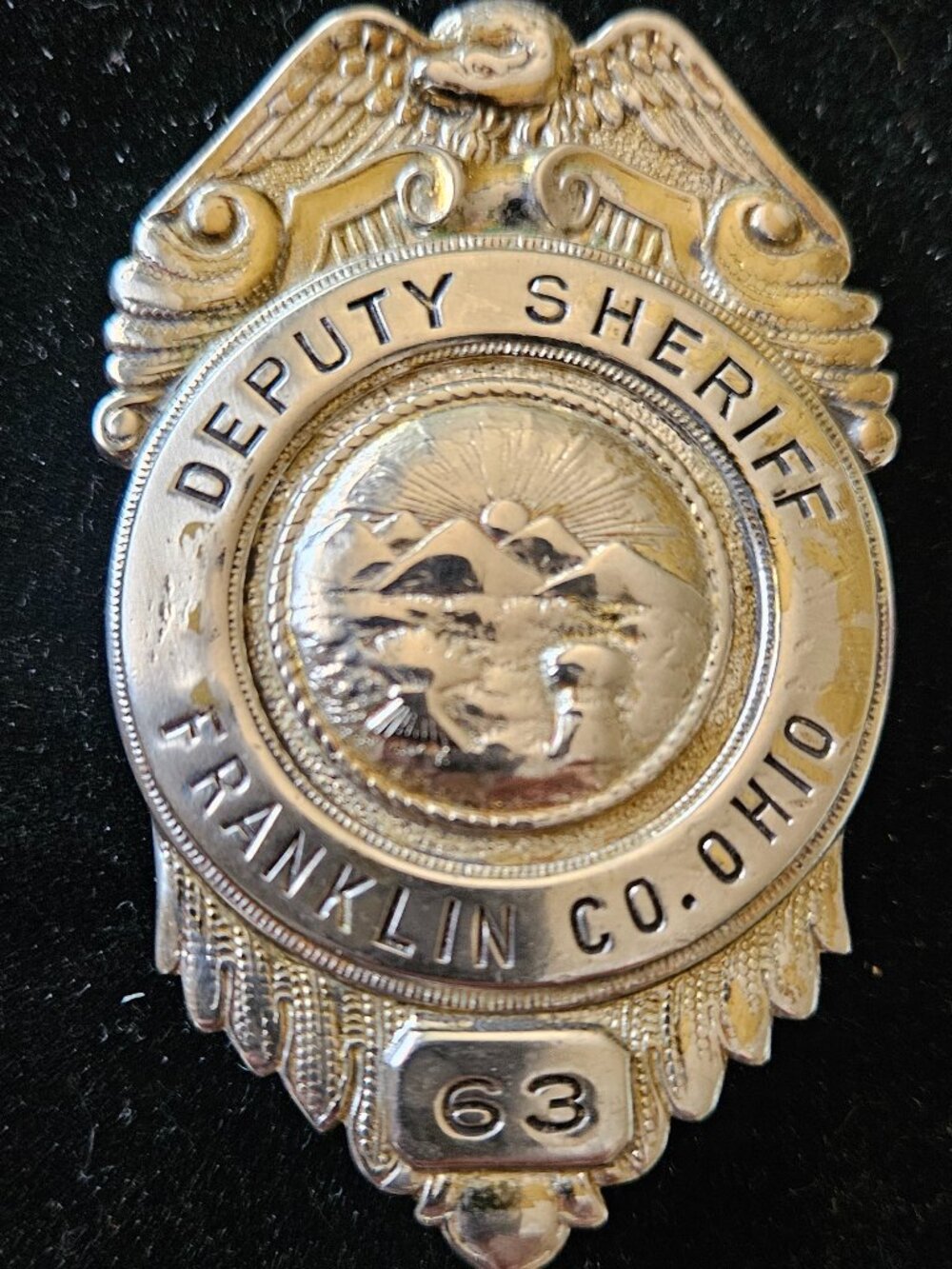 Obsolete Vintage Franklin County Ohio - Deputy Sheriff Badge circa 1968
